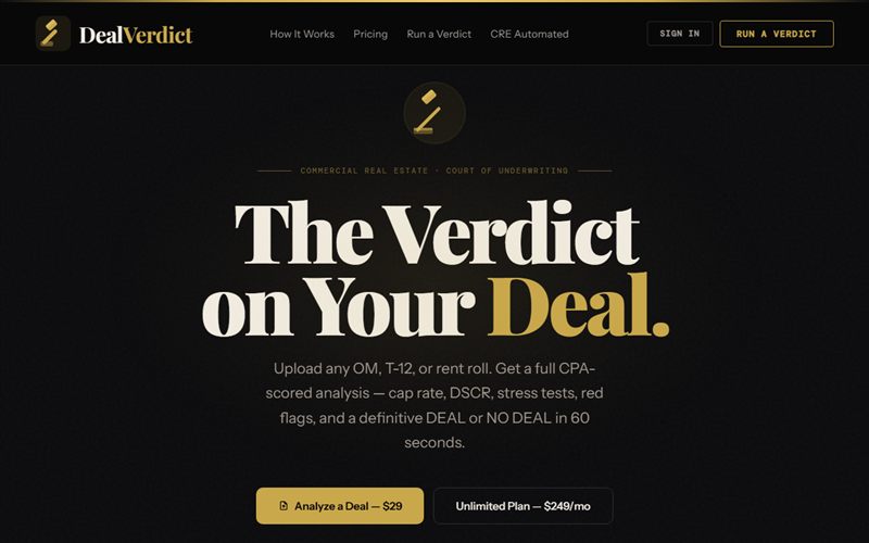 Screenshot of dealverdict